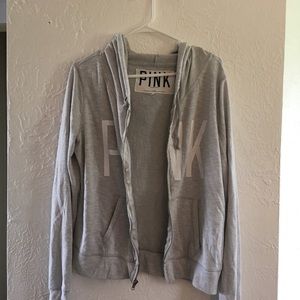 PINK sweatshirt zip up